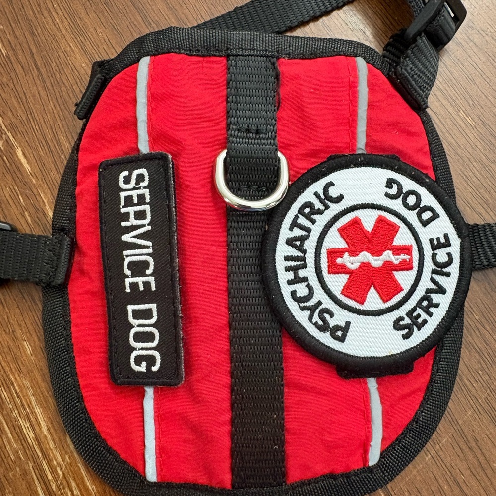 Red Service Dog Vest XXS